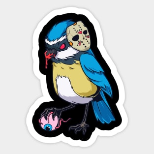 Monster Animals - Horror Blue Tit Sticker